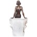 Nő fehér márványnál, Art Deco - bronz szobor képe